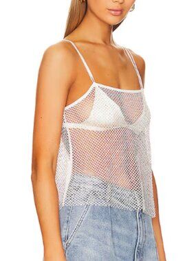 WeWoreWhat Crystal Mesh Cami